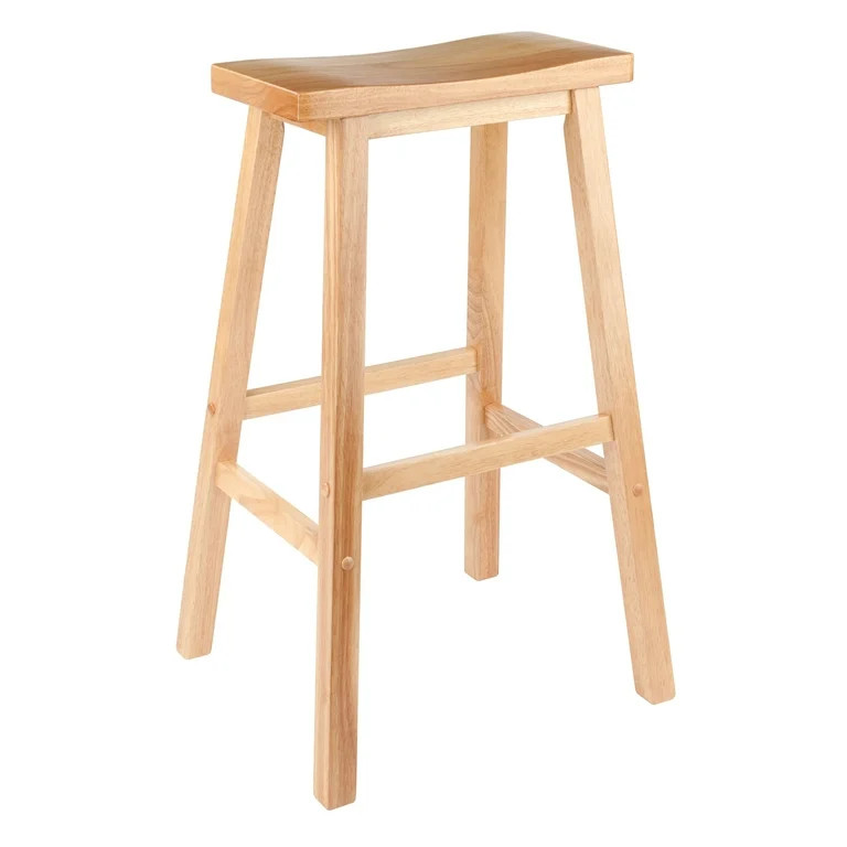 Winsome Wood Satori Saddle Seat Bar Stool, Natural Finish | Walmart (US)