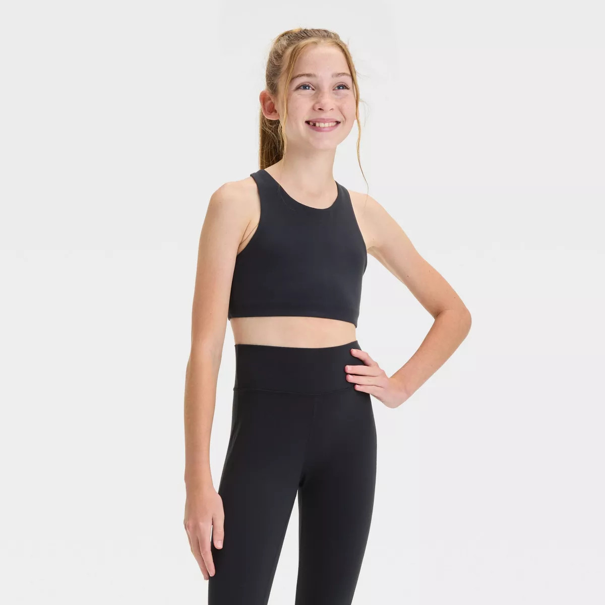Girls' Everyday Soft Bra - All In Motion™ Black L | Target