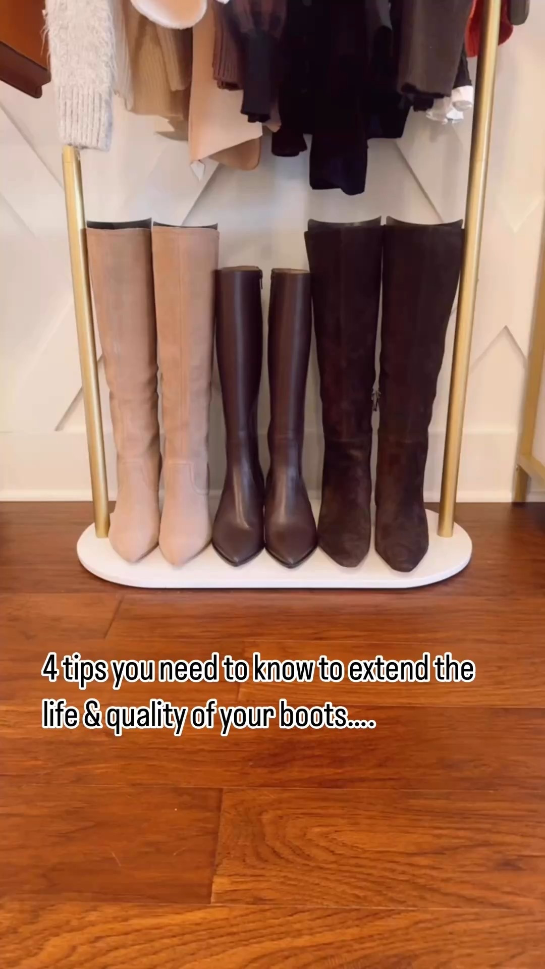 Your suede & leather boots deserve to last! 

A few simple habits will keep them looking luxe for years — not just one season.

• Protect first. Always spray suede and leather with a water/stain protector before the first wear. Prevention is everything.
• Clean gently + often. A suede brush for nap upkeep, a soft cloth for leather dusting — small maintenance goes a long way.
• Store smart. Keep them upright with boot shapers or rolled towels, away from heat and direct sunlight.
• Condition leather. Think of it like skincare — hydrated leather lasts longer and ages beautifully.

Quality boots are an investment. Treat them like one, and they’ll show up for you season after season. 🤍

#LTKdayinmylife #LTKOver40 #LTKSeasonal