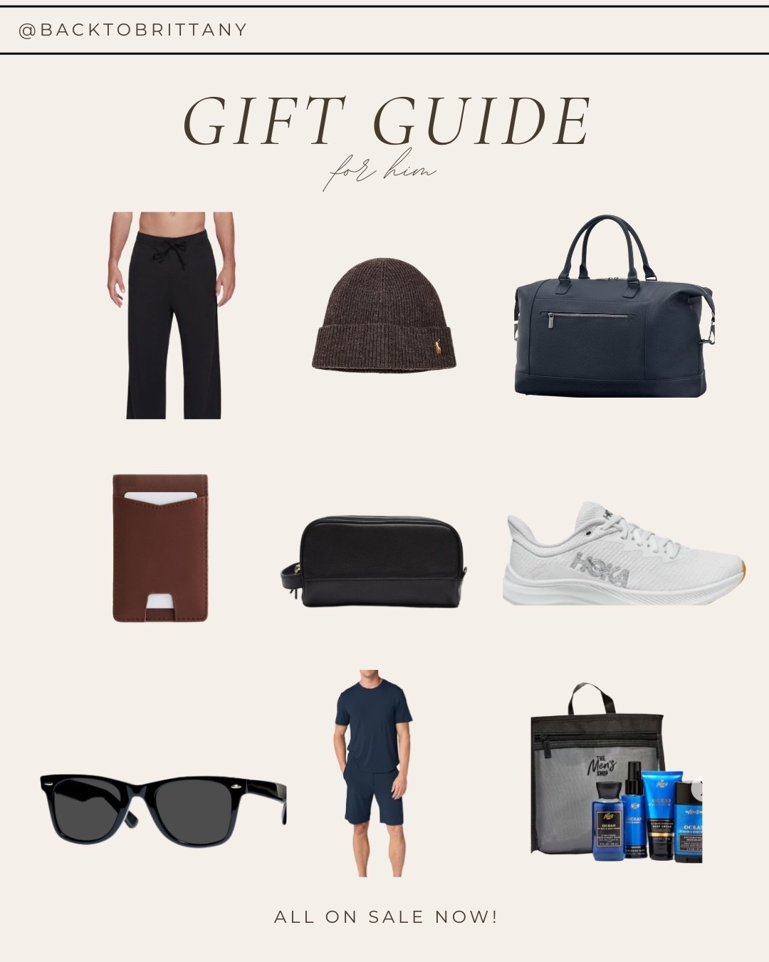 Men’s holiday gift guide
Men gift ideas
Men’s sunglasses
Men’s pajamas
Men’s skincare
Men’s duffle bag
Men’s gifts on sale now

#LTKCyberWeek #LTKMens #LTKGiftGuide