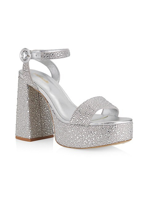 Dolly Crystal-Embellished Platform Sandals | Saks Fifth Avenue