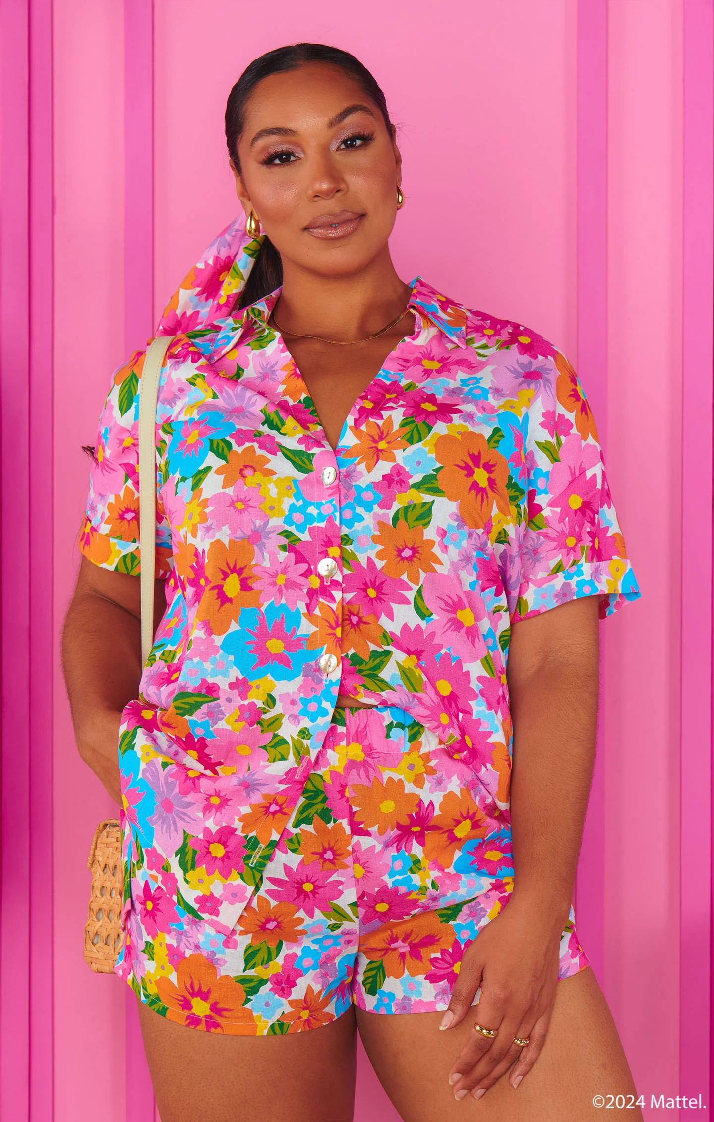 Parker Button Down ~ Barbie™ Blooms | Show Me Your Mumu