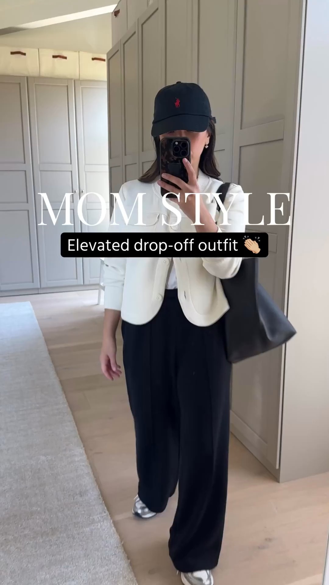 Your next drop off outfit can be elevated and comfy

Varley jacket xs
Everlane tee medium
Varley pants small 28” inseam. Typically wear the xs
New Balance sneakers 6
Polo hat
Mansur Gavriel tote
Electric Picks earrings 
Dorsey James necklace 15”

Petite style, spring outfits 2026, athleisure, mom outfits

#LTKootd #LTKmomlife #LTKPetite