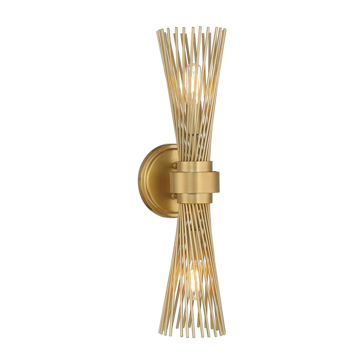 Longfellow Two Light Wall Sconce Burnished Brass | Lighting Design