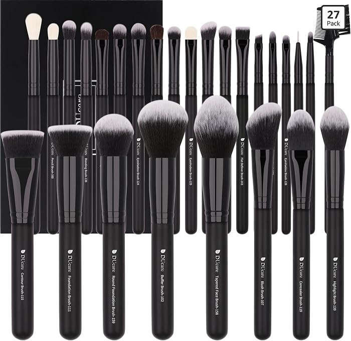 DUcare Professional Makeup Brushes Set 27Pcs Makeup Brush Set Premium Synthetic Kabuki Foundation... | Amazon (US)