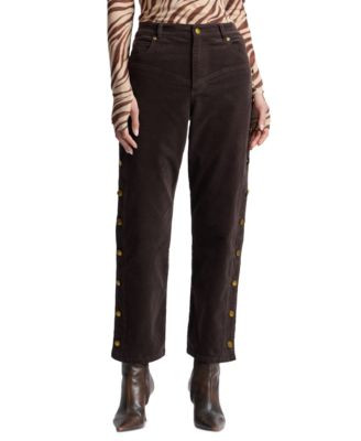 Women's High-Rise Yoke Detail Pants | Macy's
