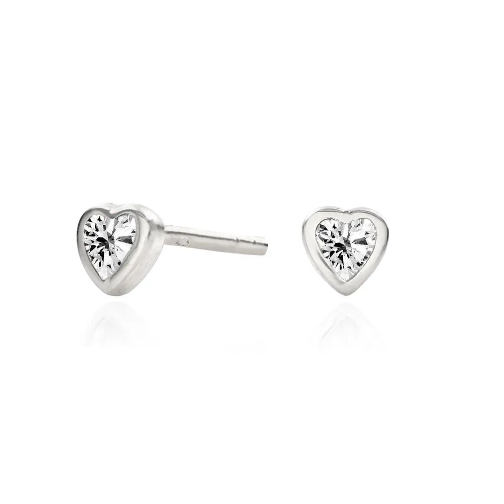 Charli Heart Earrings in Sterling Silver | MYKA