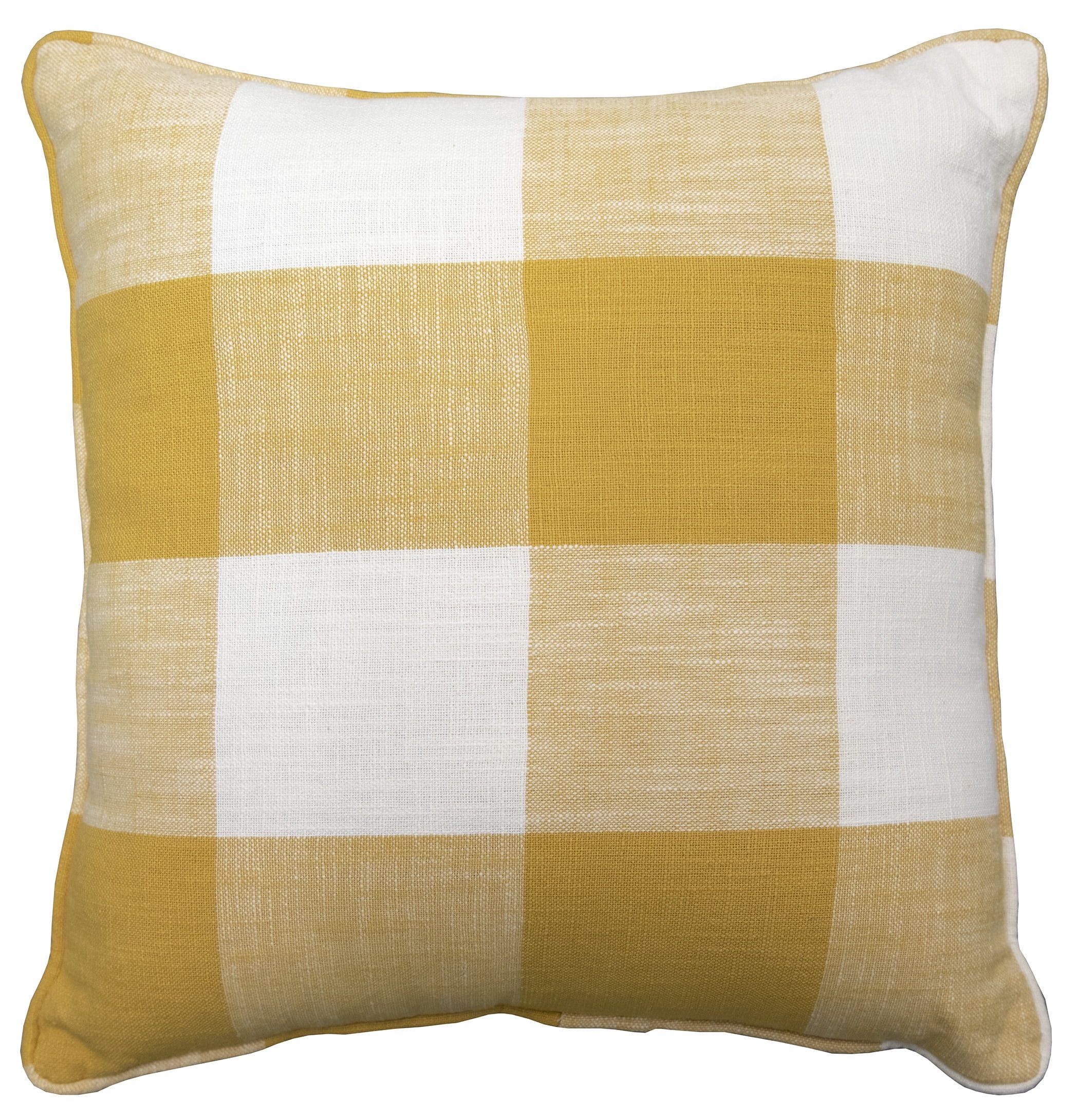 Mainstays Decorative Throw Pillow, Plaid, Square, Yellow, 18'' x 18'', 1Pack - Walmart.com | Walmart (US)