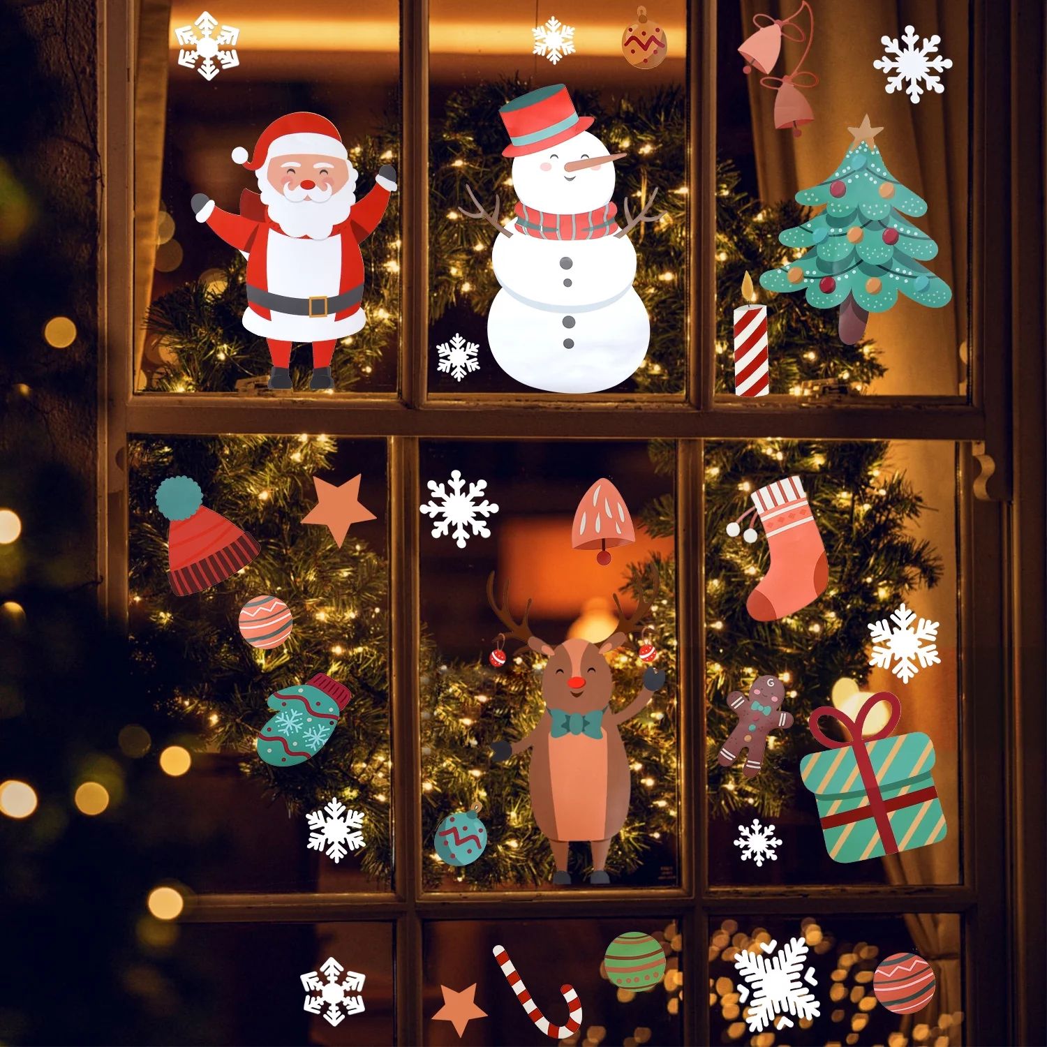 Coolmade Christmas Window Clings 200 Pcs 8 Sheets Christmas Window Stickers Christmas Window Deco... | Walmart (US)