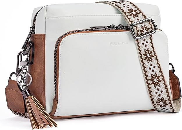 POIUGOYA Crossbody Purses for Women Trendy,Vegan Leather Medium Crossbody Bag,Women's Crossbody T... | Amazon (US)