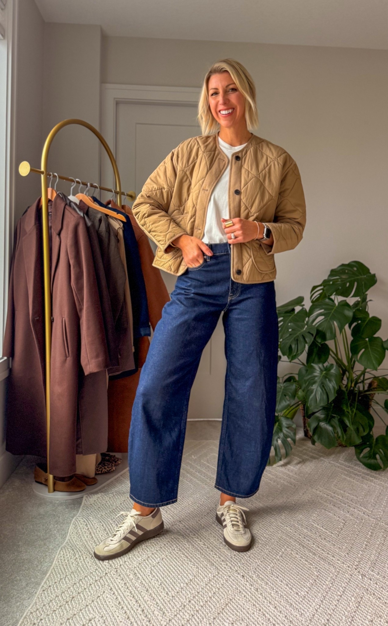 This quilted jacket is perfect for warmer, climates or transitional weather. It is lightweight and can be easily dressed up or down.

#LTKWorkwear #LTKStyleTip #LTKOver40