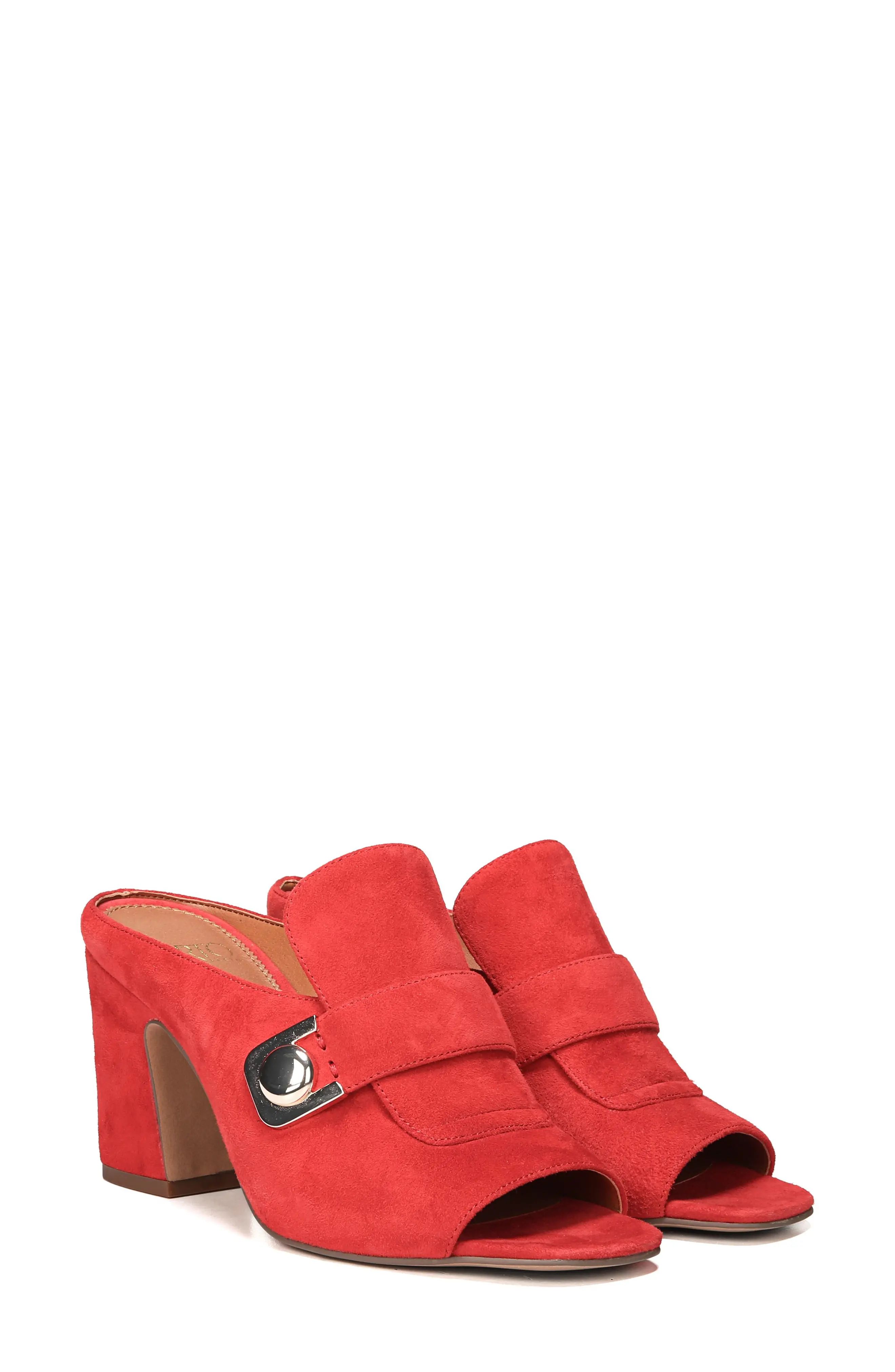 Women's Sarto By Franco Sarto Rosalie Block Heel Sandal, Size 5 M - Red | Nordstrom