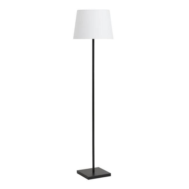 Rustic Black Metal Manvi Floor Lamp with Shade | World Market