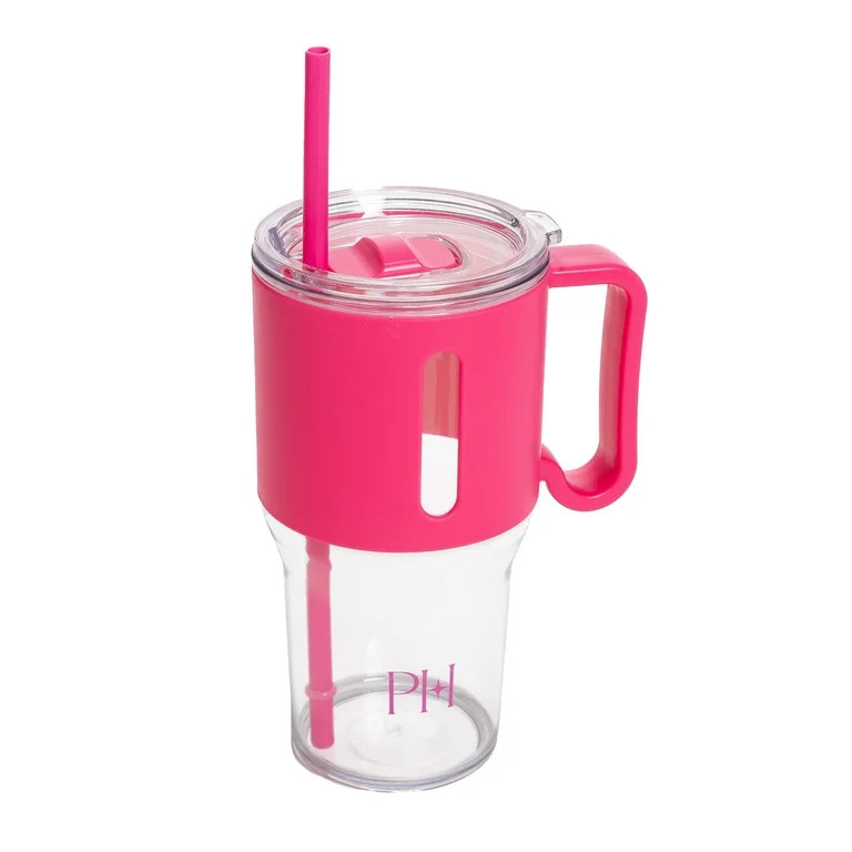 Paris Hilton 40-Ounce Tumbler with Removable Straw, Hot Pink | Walmart (US)