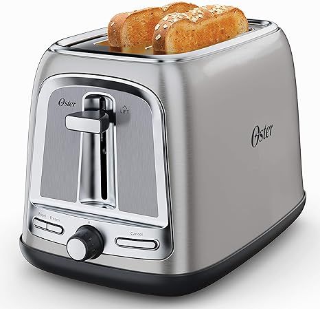 Oster 2-Slice Toaster with Advanced Toast Technology, Stainless Steel | Amazon (US)