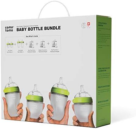 Comotomo Baby Bottle Bundle, Green | Amazon (US)