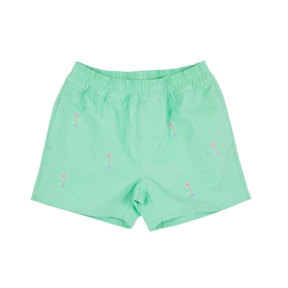 Critter Sheffield Shorts - Grace Bay Green with Golf Embroidery | The Beaufort Bonnet Company