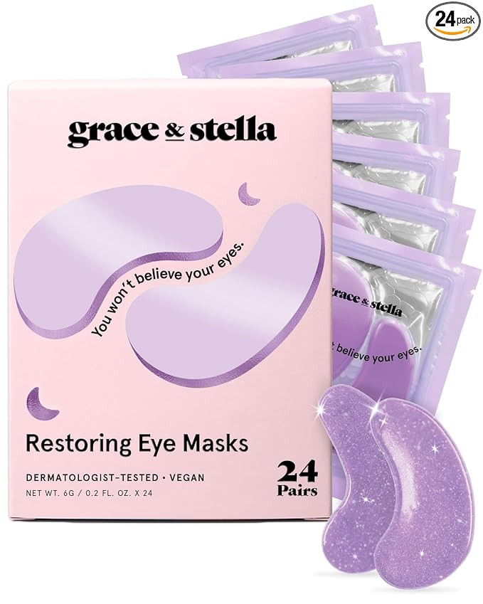 grace & stella Retinol Under Eye Patches for Puffy Eyes and Dark Circles - Restoring Gel Under Ey... | Amazon (US)