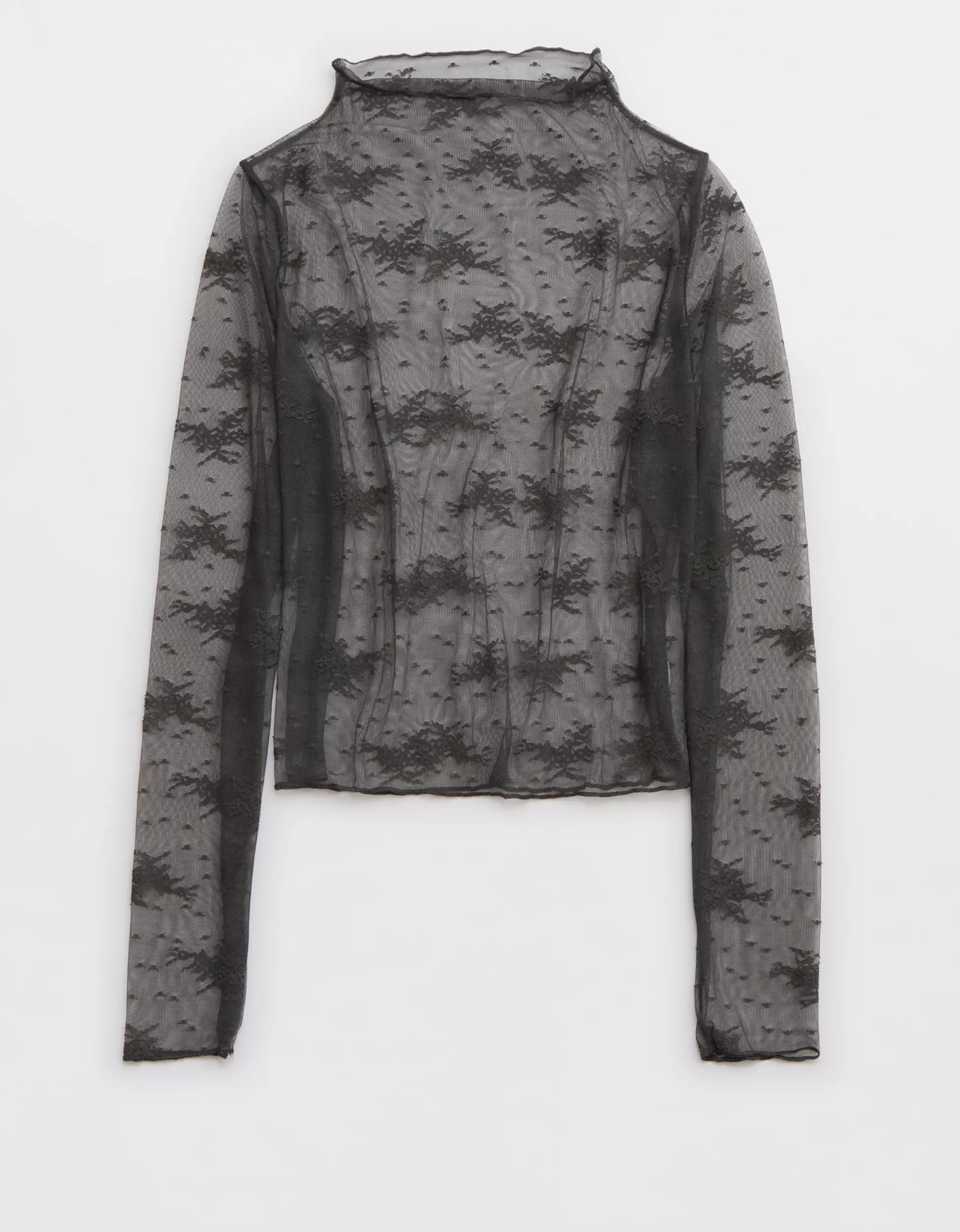 Aerie Level Up Lace Layering T-Shirt | Aerie