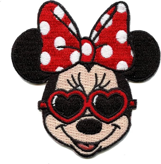 Minnie Mouse Heart Shades Iron On Applique Fan DIY Decoration Craft Patch | Amazon (US)