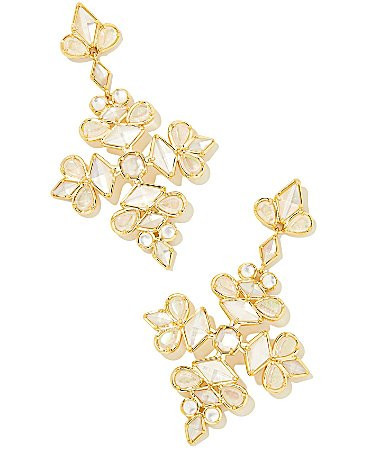 Kendra Scott Kinsley Statement Crystal Drop Earrings - Ivory Mix | Dillard's