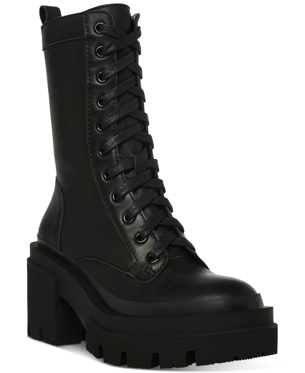 Steve Madden Women's Matryx Lace-Up Lug-Sole Combat Booties | Macys (US)