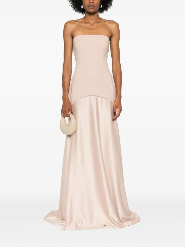 Alessandra draped strapless gown | Farfetch Global