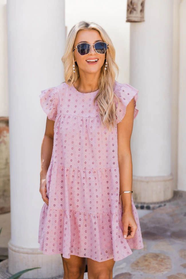 Mindless Dreaming Berry Eyelet Dress | The Pink Lily Boutique