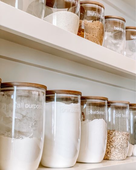We've said this a thousand times, but We. Love. Decanting! 😍

We also love these gorgeous glass canisters that really elevate the look! 

Often our clients ask us about the maintenance - and there is some but our best pro tip is to keep a backstock area for refills, and when the canister gets low, empty the contents into a mixing bowl then add the new stuff into the canister (give it a wash if needed first) then add the older on top. This way you don't end up with a bunch of old flour crusted on the bottom...😬