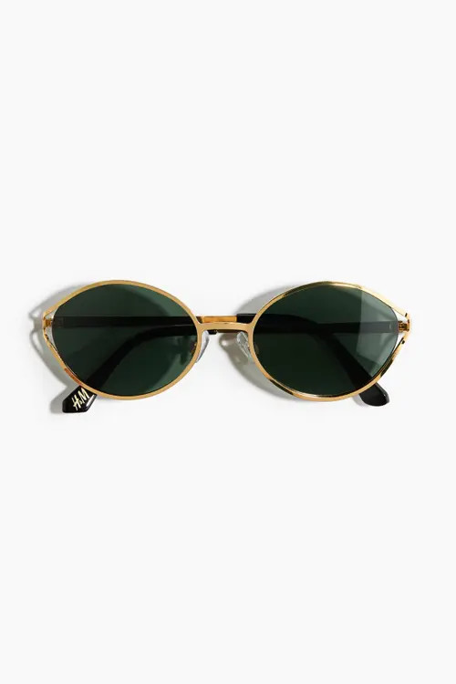 H&M Oval Sunglasses in Gold-Colored at Nordstrom | Nordstrom