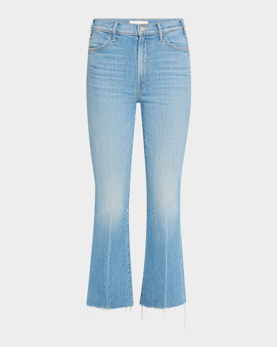MOTHER The Hustler Ankle Fray Straight-Leg Jeans | Neiman Marcus