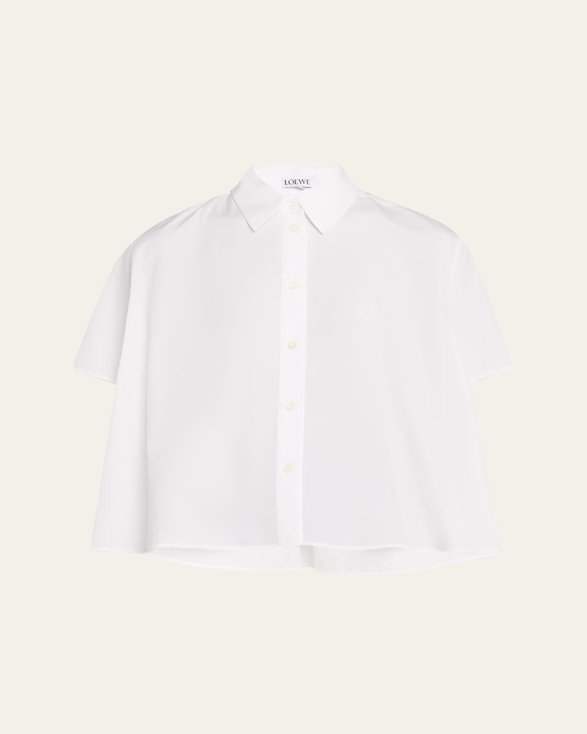 Poplin Short-Sleeve Trapeze Blouse | Bergdorf Goodman