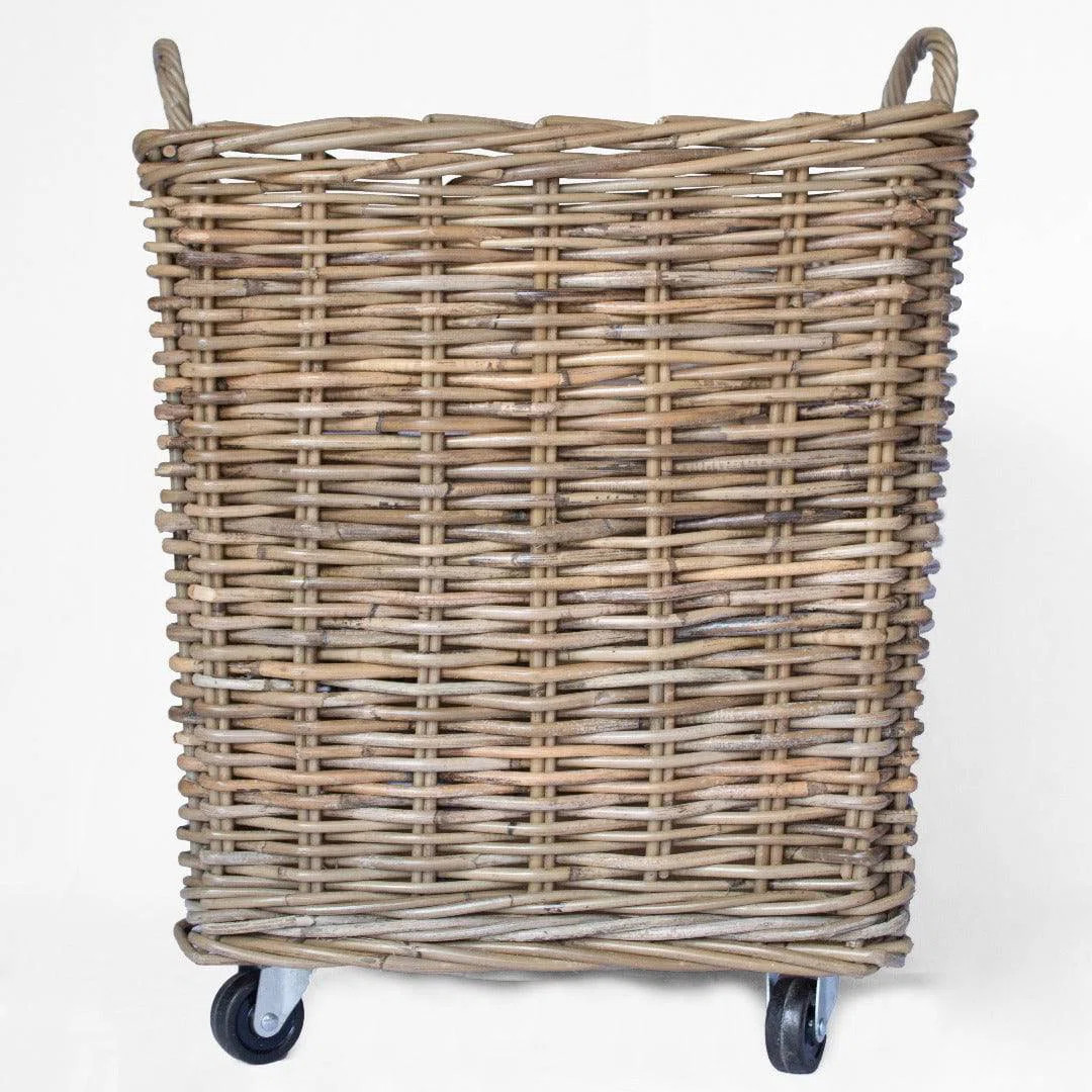 Rattan Basket on Wheels | Wayfair North America