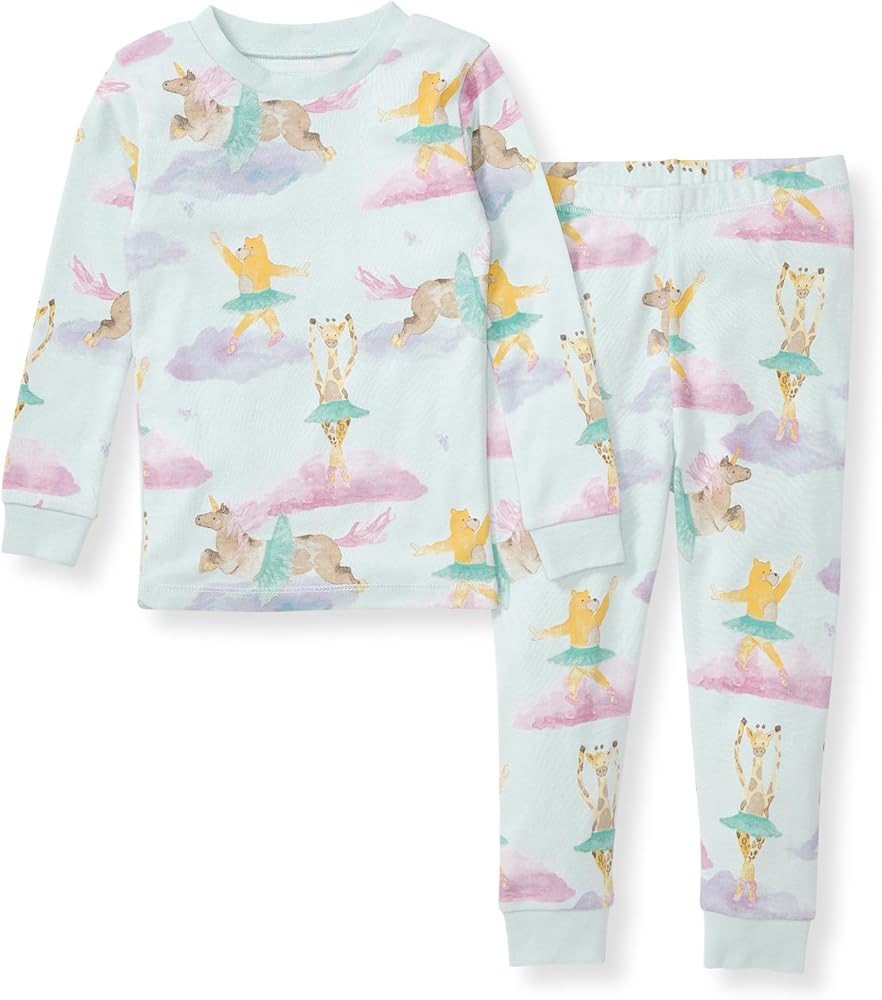 Burt's Bees Baby Baby Girls' Pajamas, Tee and Pant 2-Piece Pj Set, 100% Organic Cotton | Amazon (US)