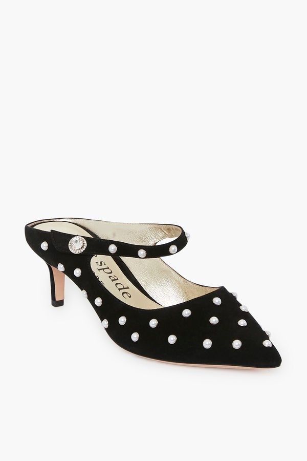 Black Marisol Pearls Mules | Tuckernuck (US)