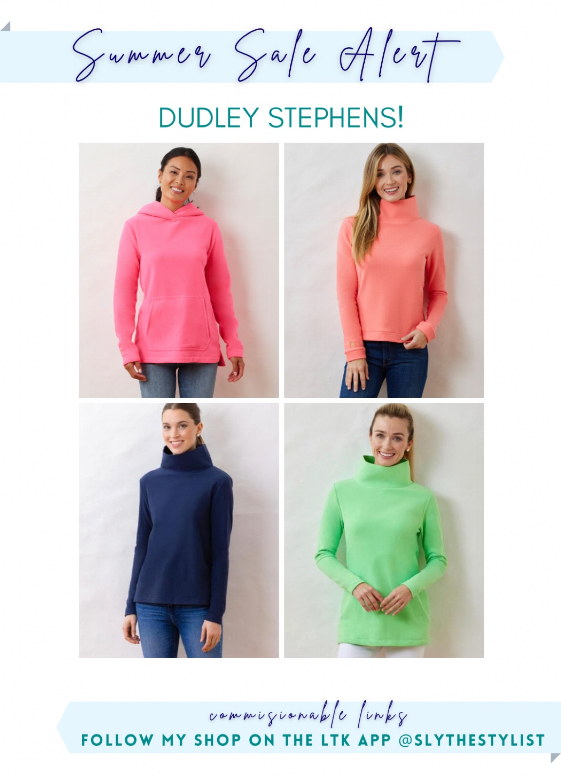 Dudley Stephens Summer Warehouse Sale! $39 & $49 Fleece sweaters. They have really fun summery colors, brights and neons, pastels, and some fantastic neutrals — I’m definitely buying the navy! While the Dudley Stephens fleece isn’t exactly a summer staple, I like to shop the sales pre-season.

You can’t beat the price of these. Even secondhand doesn’t cut it with price, so I recommend stocking up on these during a sale like this one!

#LTKsalealert #LTKSeasonal #LTKunder50