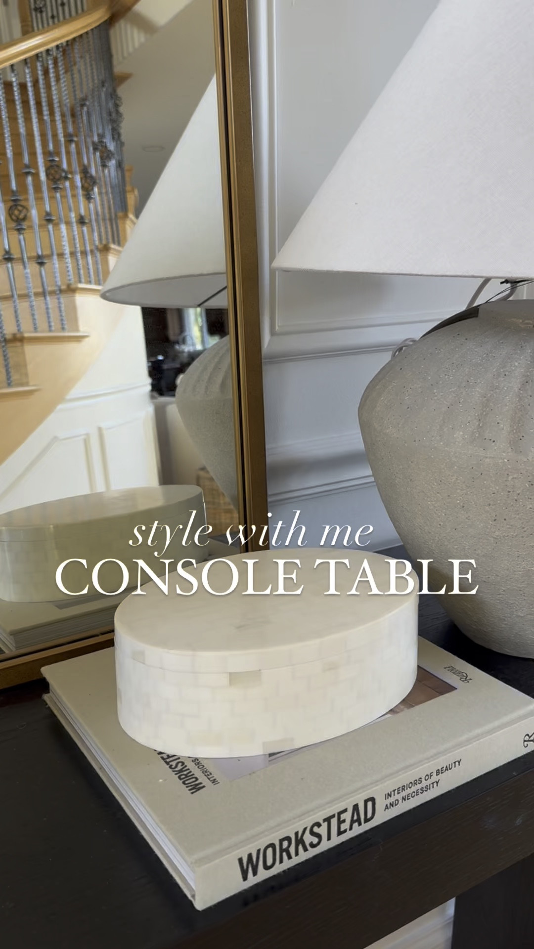 Style with me my console table! I love using preserved eucalyptus stems for this transitional period and swapping out ottomans for these light and bright ones gives it a whole new refreshed look. #consoletable #consoletablestyling #homedecor #wayfairfinds #wayfairhome #mcgeeandco #targetstyle 

#LTKSaleAlert #LTKHome #LTKWatchNow