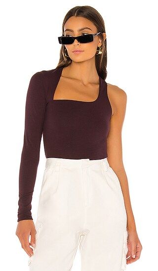 Tanisha One Shoulder Top in Burgundy | Revolve Clothing (Global)