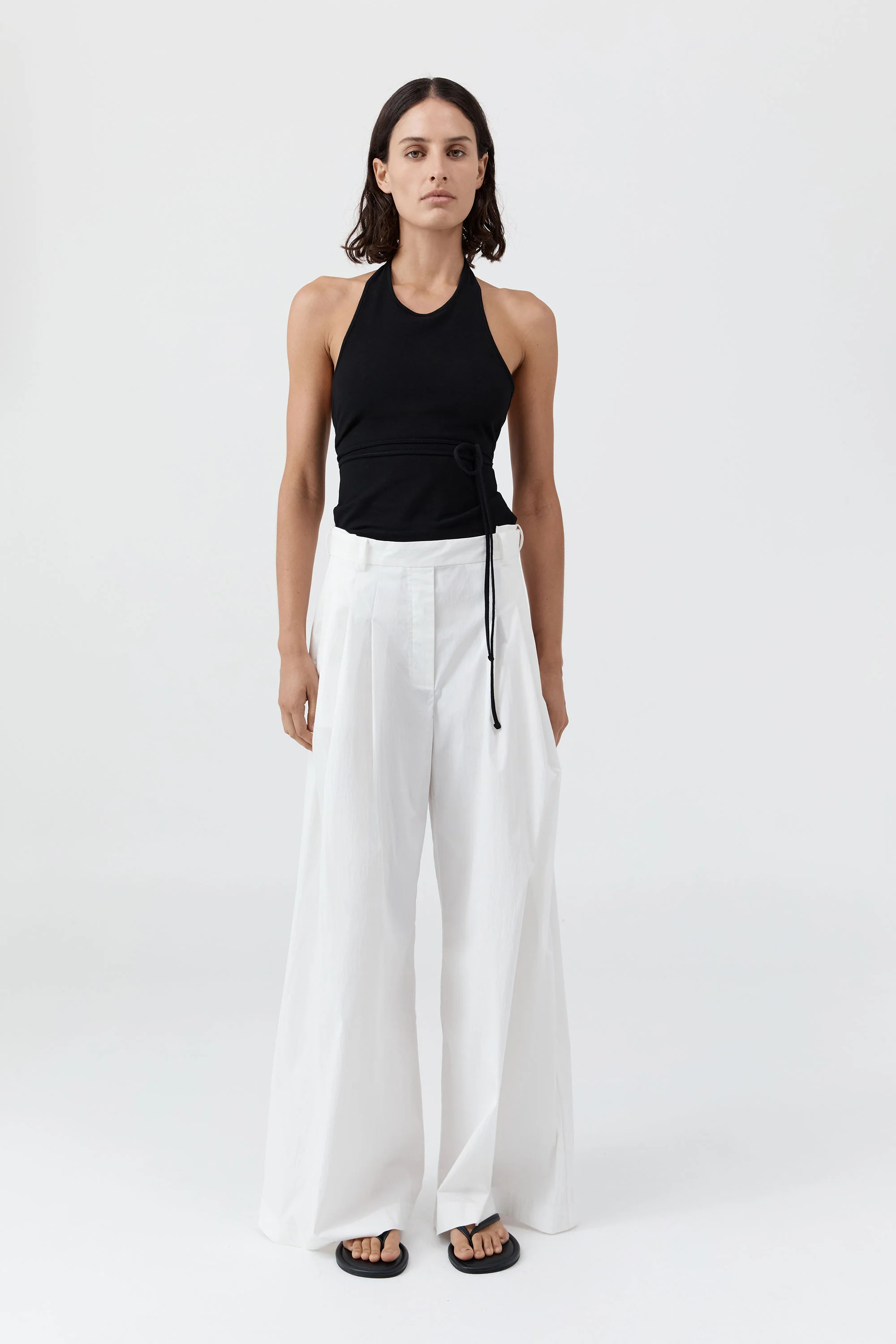 Adjustable Palazzo Pants - White | St. Agni (US, UK, EU)