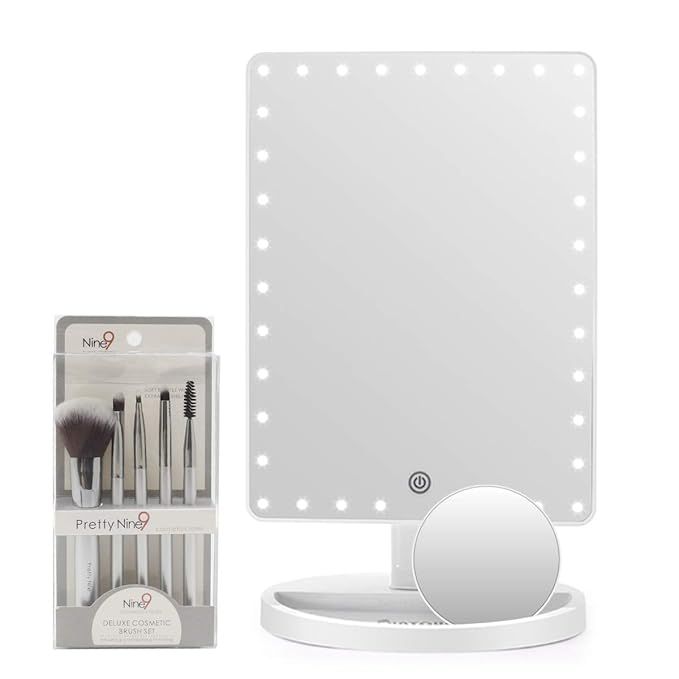 Large Lighted Vanity Makeup Mirror (X-Large Model), Funtouch 35 LED Lights Light Up Mirror with M... | Amazon (US)