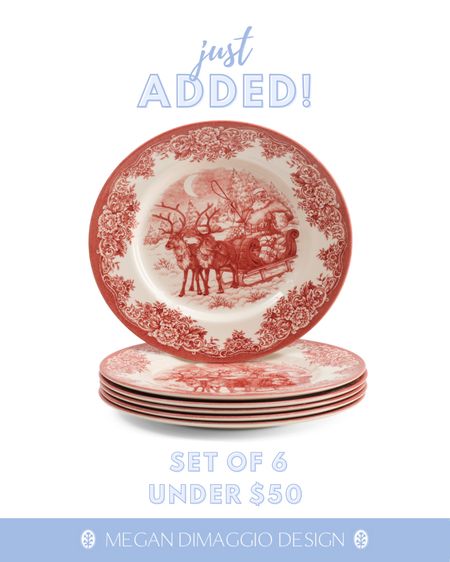 And I love using seasonal decorative plates for the holiday!! I have one similar plate that I use in my kitchen decor and LOVE this vintage china santa pattern!! 😍🎅🏻🦌❄️ or use these dining plates for your holiday dinner!! Snag this set of 6 for under $50!

#LTKhome #LTKHoliday #LTKfindsunder50