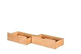 Camaflexi Solid Wood Rolling Under-Bed Drawers, Twin/Full, Natural | Amazon (US)