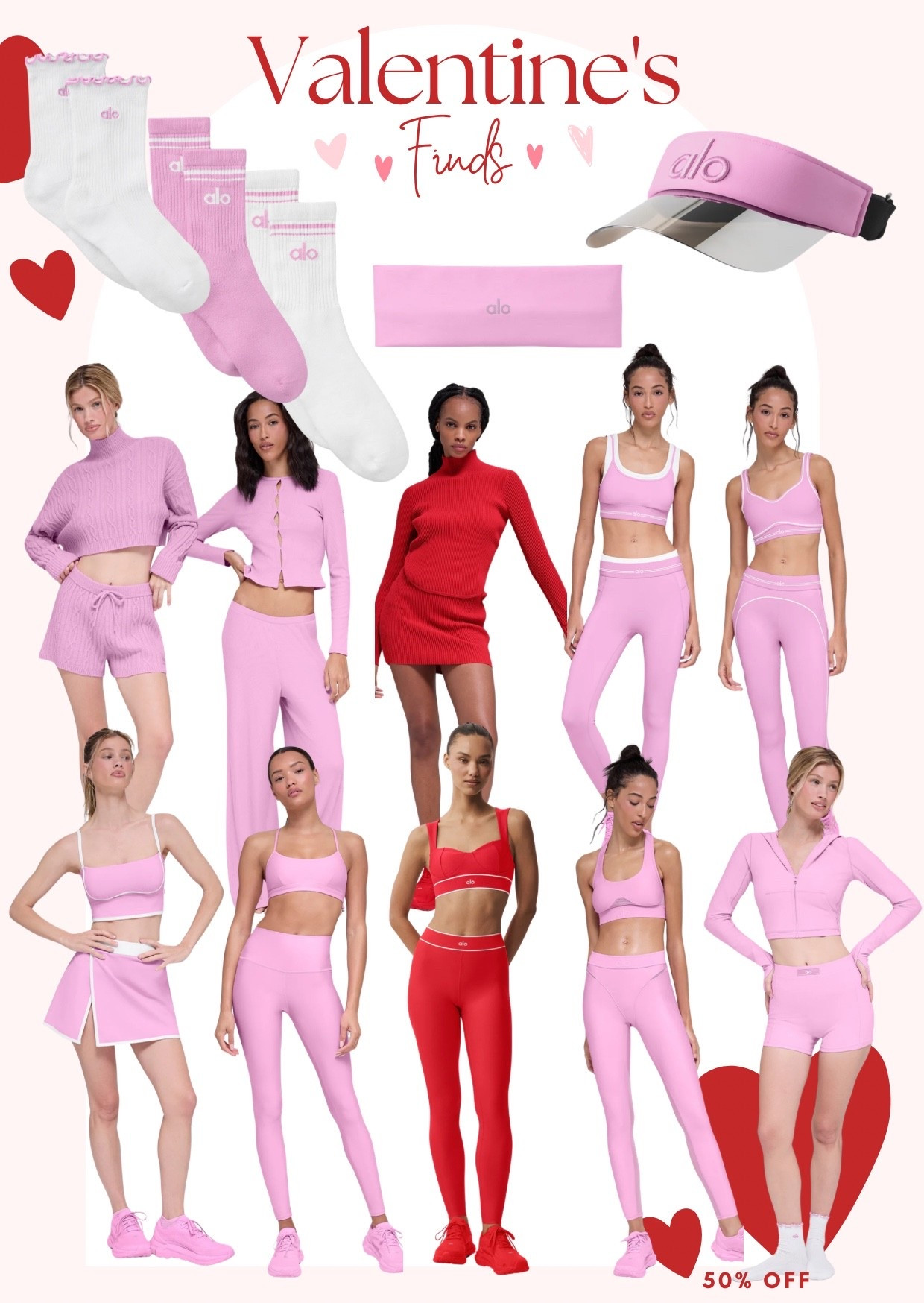 Alo valentines drop, pink workout set, red workout set

#LTKootd #LTKValentine #LTKgrwm