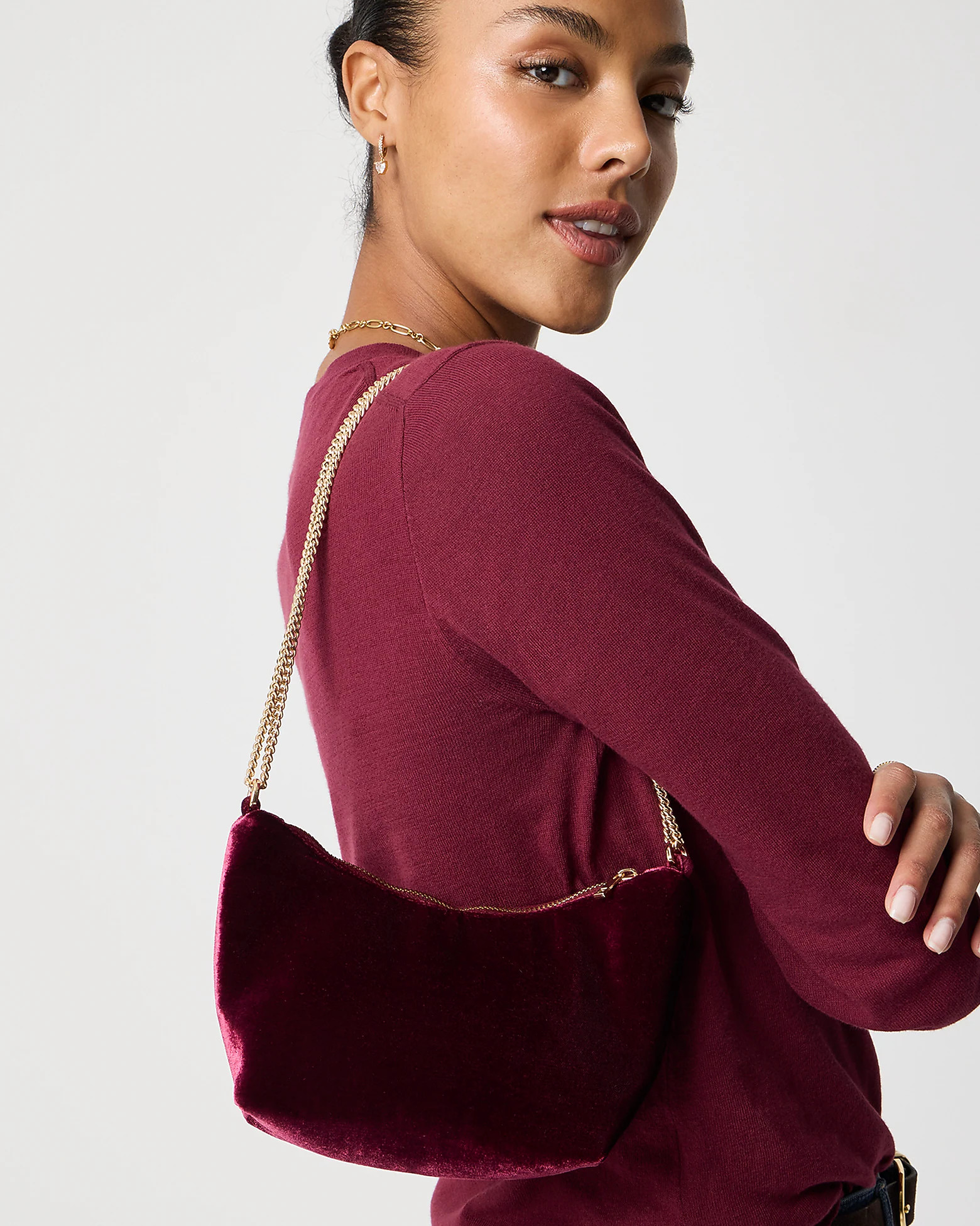 Mini velvet chain handbag | J.Crew Factory