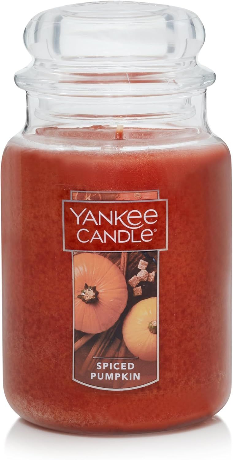 Yankee Candle Darice Candle Spiced Pumpkin Scented, 22oz Single Wick, Over 110 Hours of Burn Time... | Amazon (US)