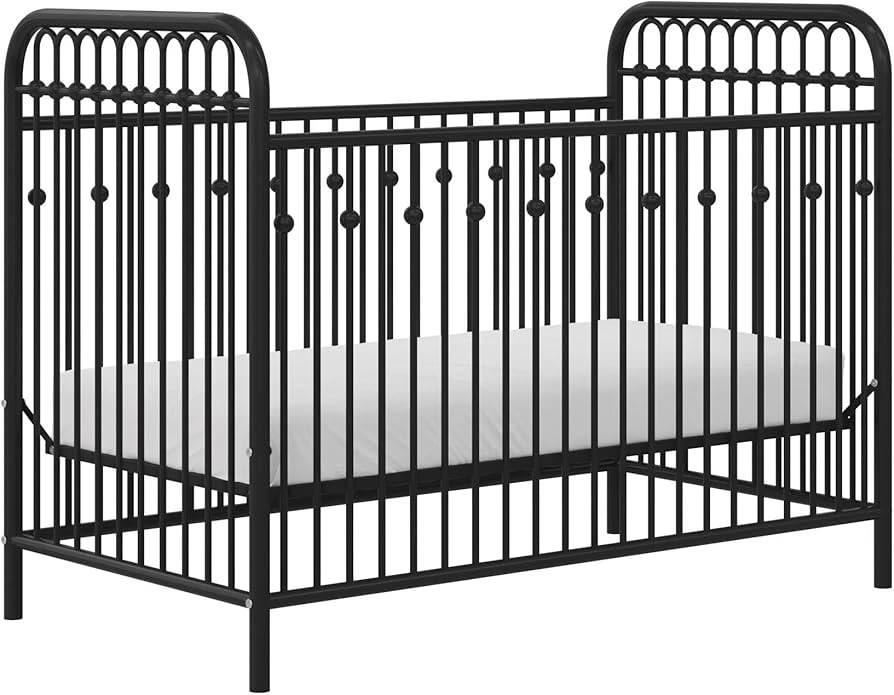Little Seeds Monarch Hill Ivy Metal Baby Crib, Black | Amazon (US)