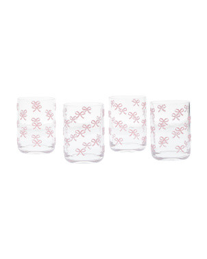 4pk Acrylic Bows Drinkware Set | Drinkware | Marshalls | Marshalls