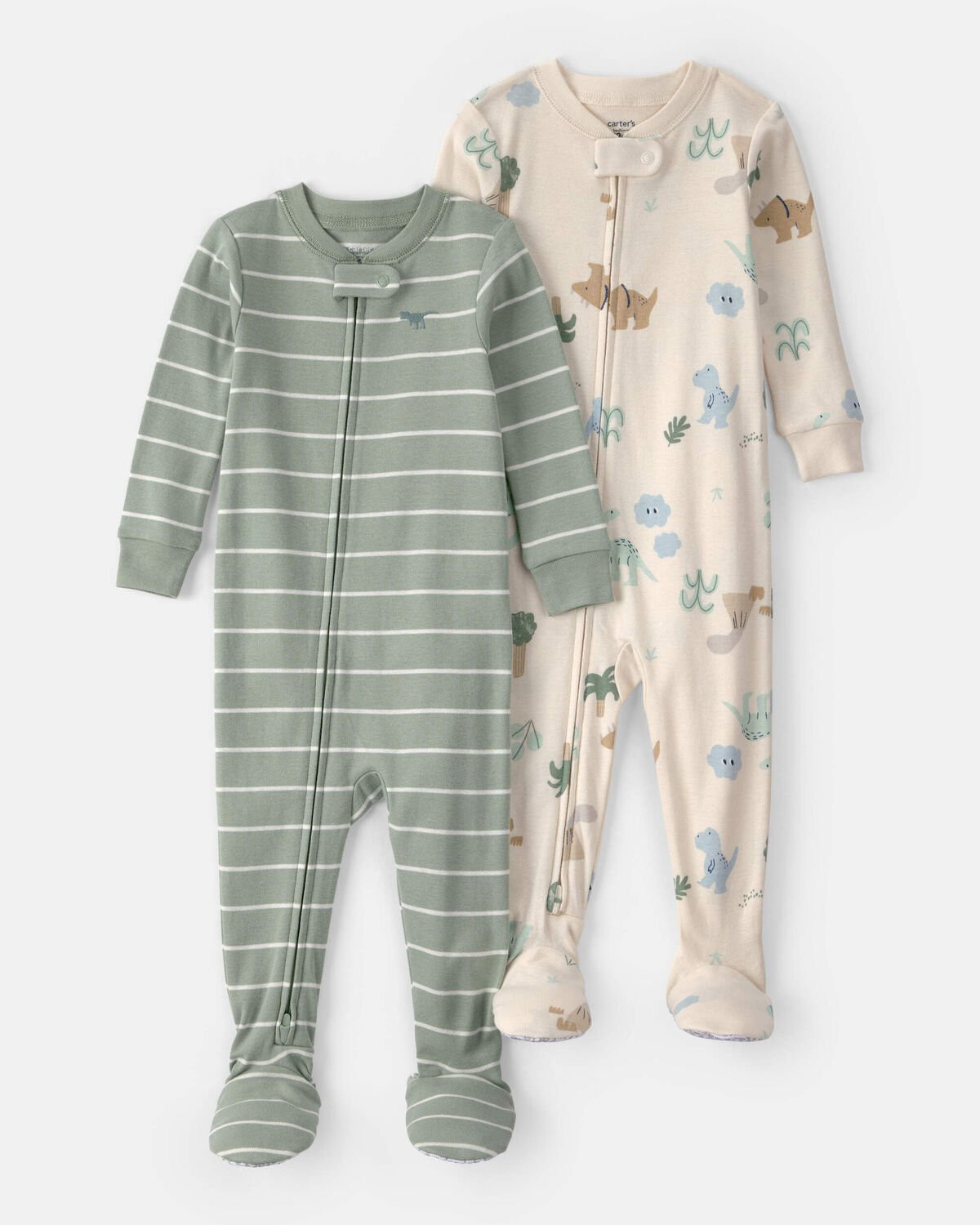 Toddler 2-Pack Dinosaur Snug Fit 1-Piece Pajama - Green/Cream | Carter's | Carter's Inc