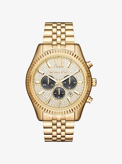 Oversized Lexington Gold-Tone Watch | Michael Kors US