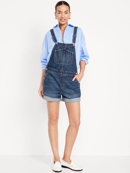 Slouchy Jean Cut-Off Shortalls -- 3.5-inch inseam | Old Navy (US)